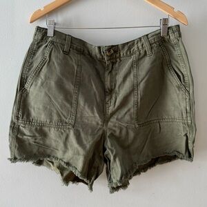 Aerie Olive Green Jean Shorts